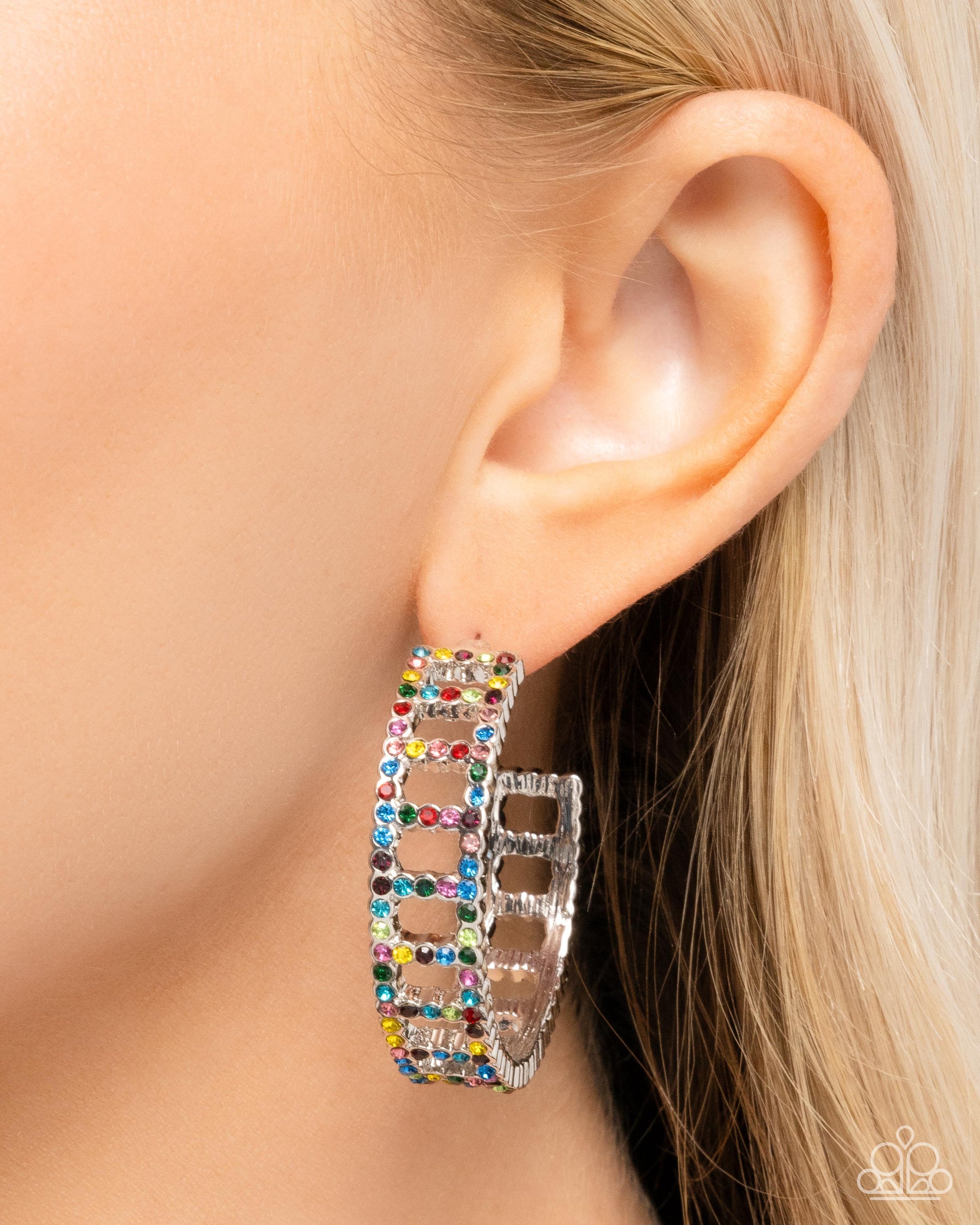 Bridging Brilliance - Multi Earrings - Paparazzi Accessories - Alies Bling Bar