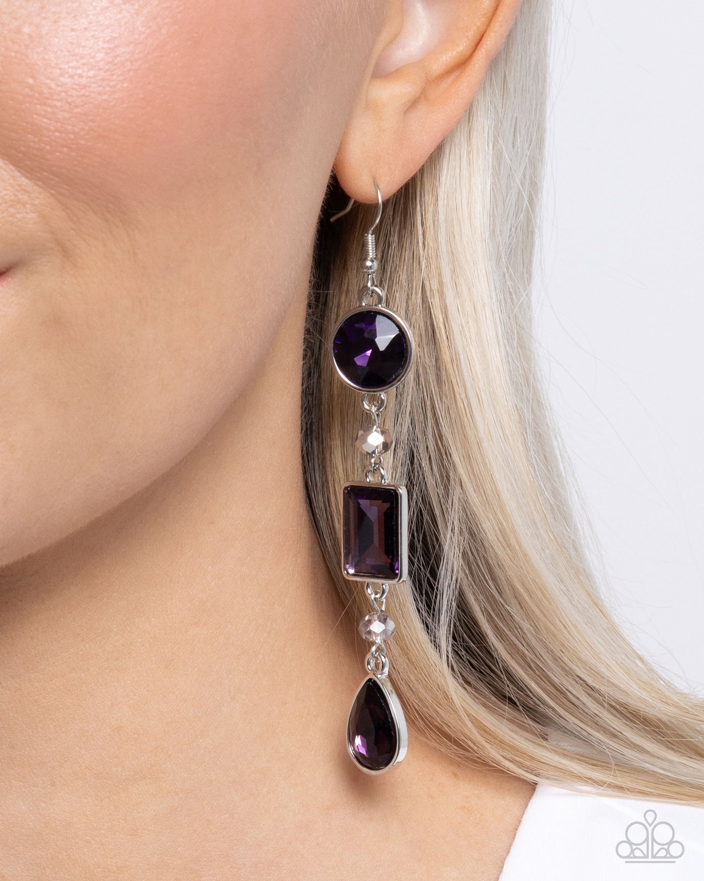 Complete Charisma - Purple Earrings - Paparazzi Accessories - Alies Bling Bar