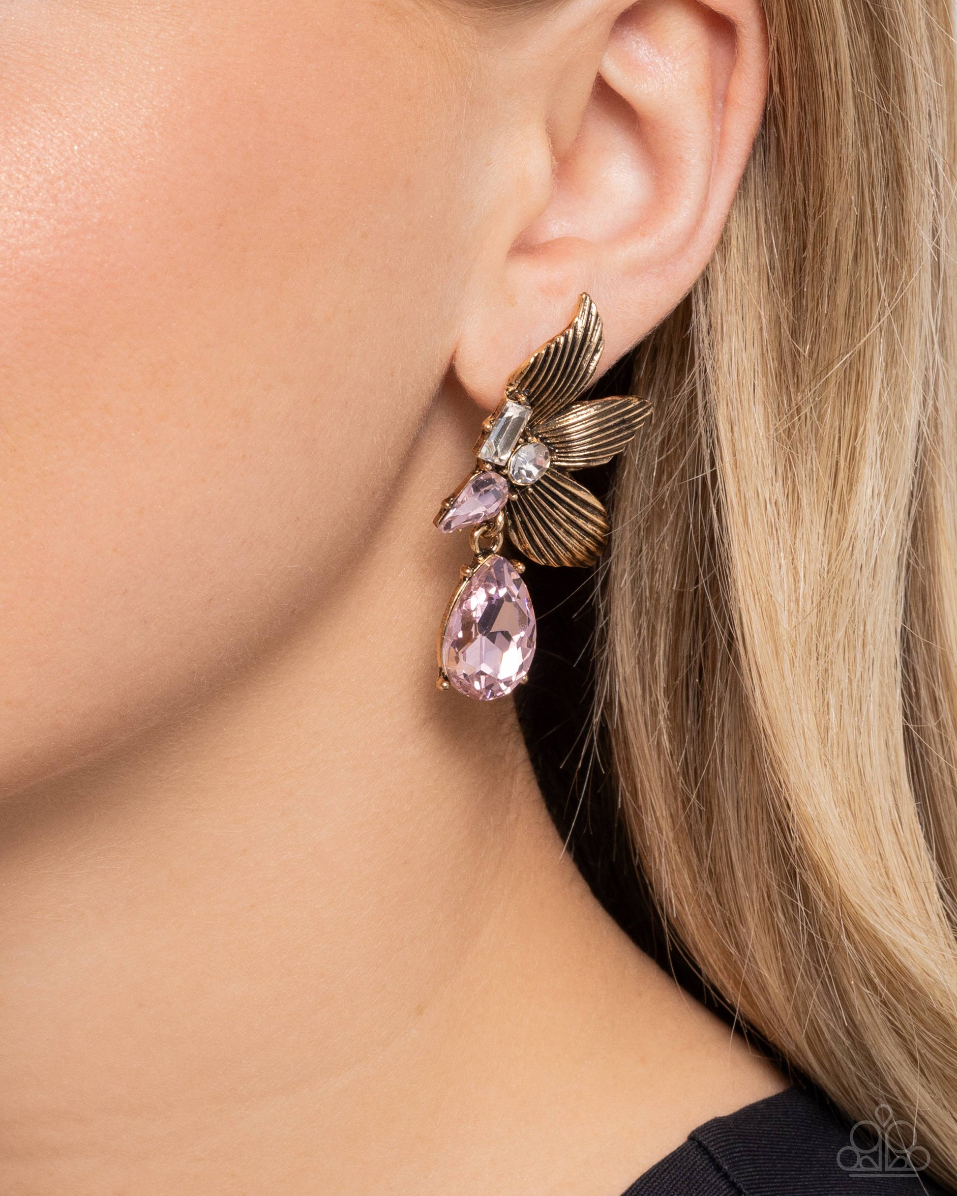 Showstopping Symphony - Pink Earrings - Paparazzi Accessories - Alies Bling Bar