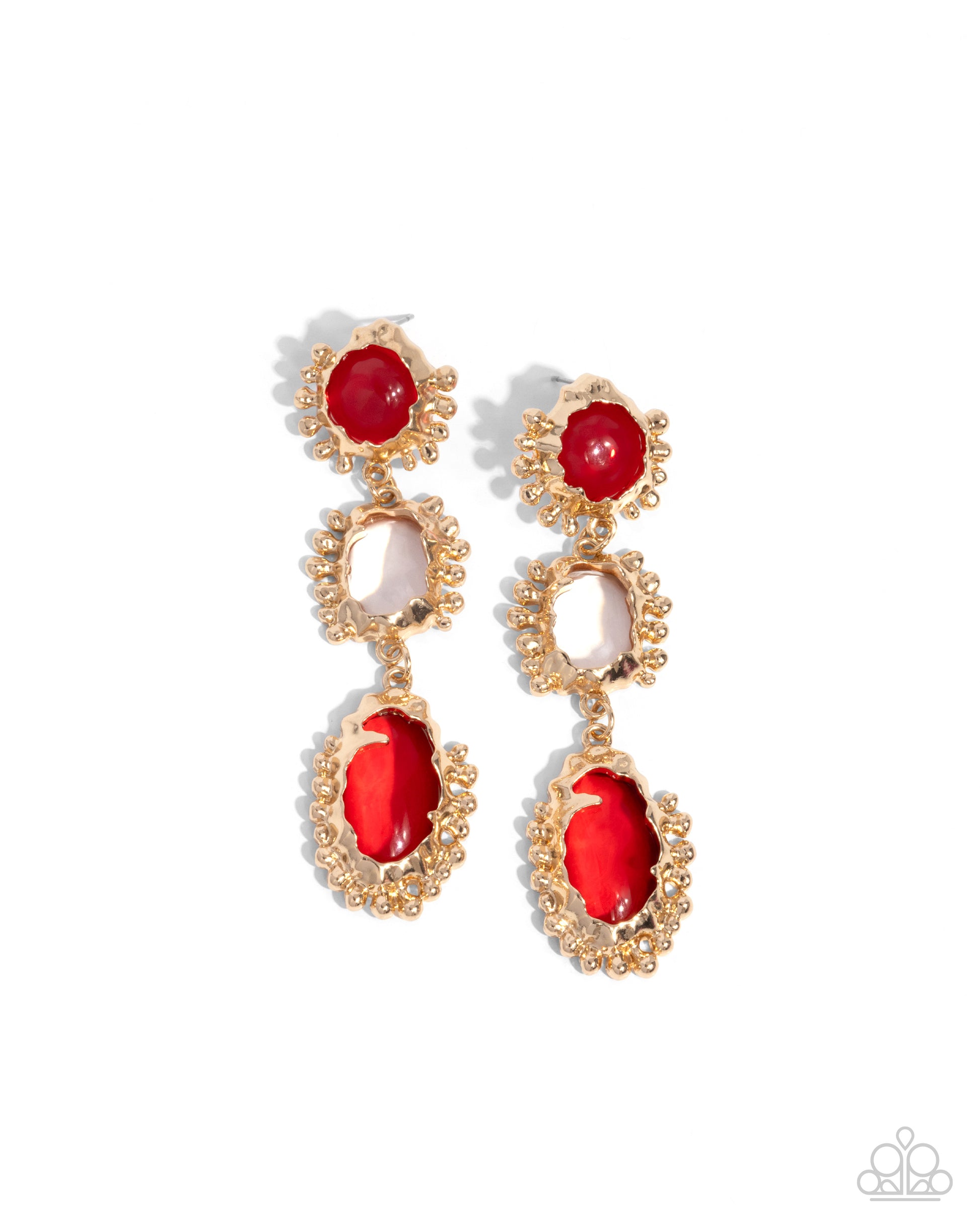 Emotional Elegance - Red Earrings - Paparazzi Accessories - Alies Bling Bar