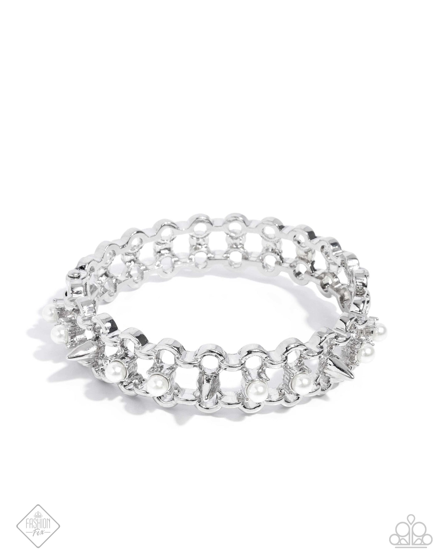 PUNK History - White Bracelet - Paparazzi Accessories - September 2024 Fashion Fix - Alies Bling Bar