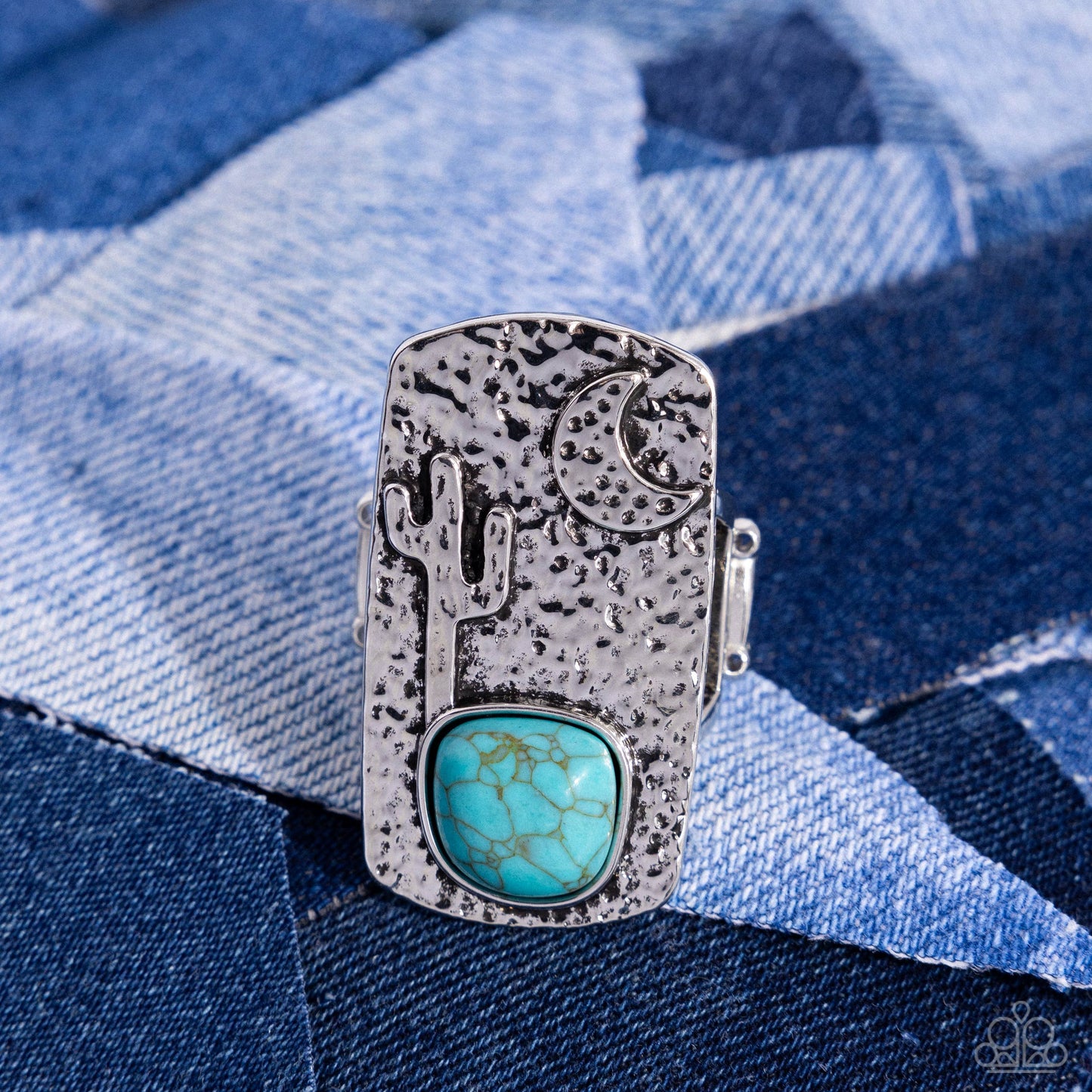 Desert Landscape - Blue Ring - Paparazzi Accessories - Alies Bling Bar