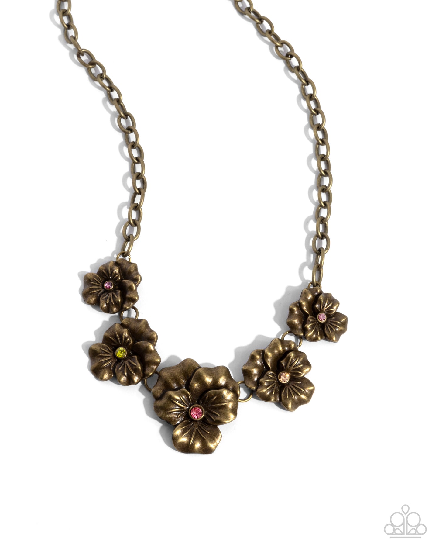 Blatant Botanicals - Brass Necklace - Paparazzi Accessories - Alies Bling Bar