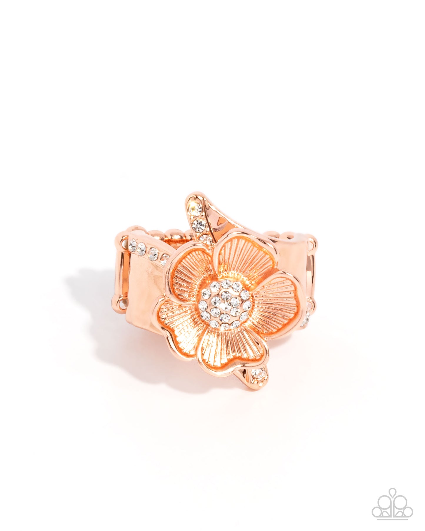 Floral Fact - Copper Ring - Paparazzi Accessories - Alies Bling Bar