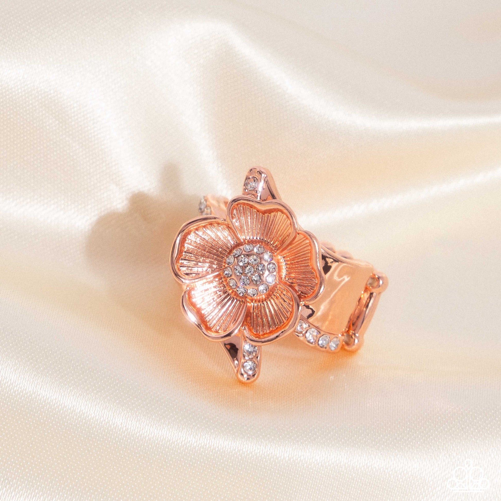 Floral Fact - Copper Ring - Paparazzi Accessories - Alies Bling Bar