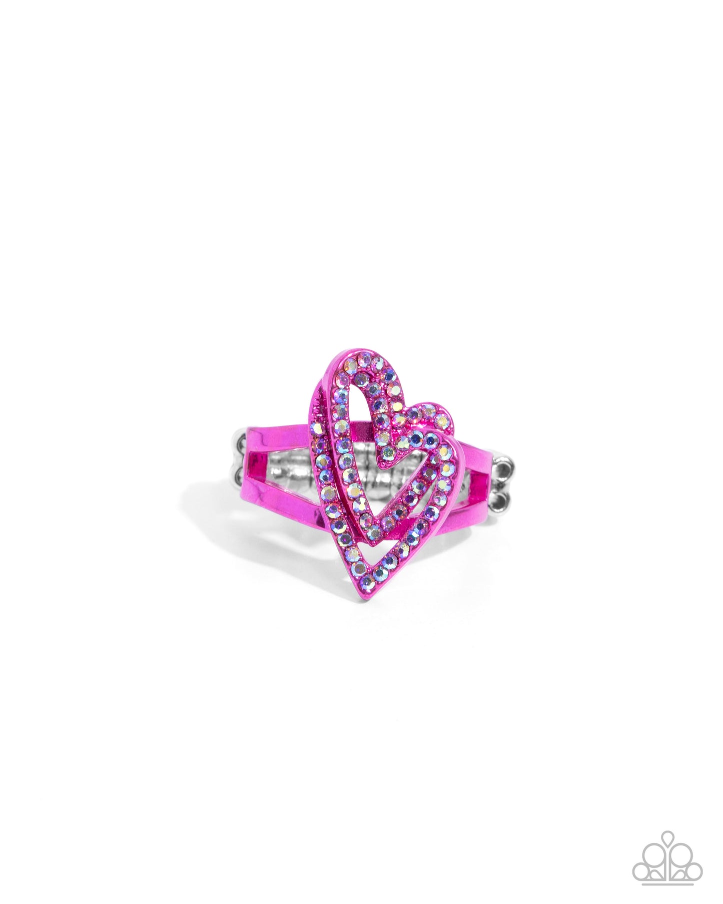 Hybrid Heart - Pink Ring - Paparazzi Accessories - Alies Bling Bar