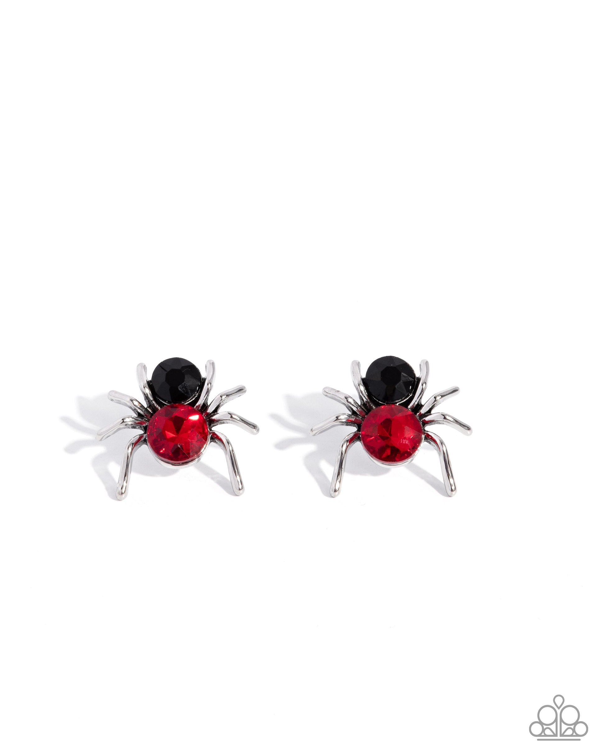 Complete Look Red Set: Spider Bite Ring & Black Widow Earrings  - Paparazzi Accessories - Alies Bling Bar