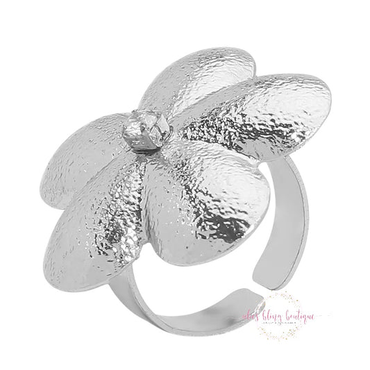 Floral Fantasy - Silver Ring - Alies Bling Bar