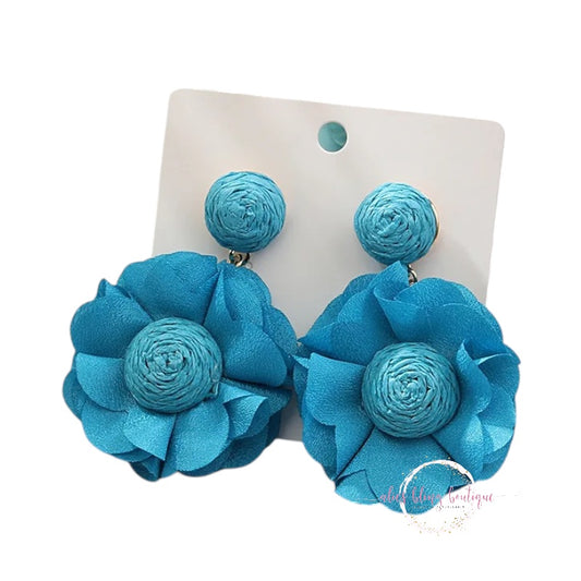 Boho Blossom - Blue Earrings - Alies Bling Bar