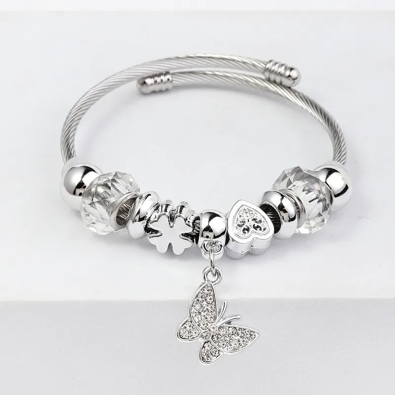 Springtime Sparkle Charm Bracelet - Alies Bling Bar