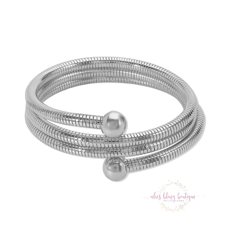 In A Spin - Silver Bracelet - Alies Bling Bar