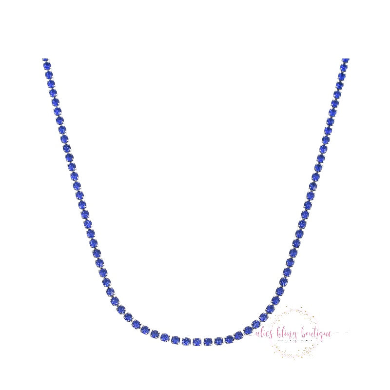 You've Got Sparkle Necklace in Blue - Alies Bling Bar