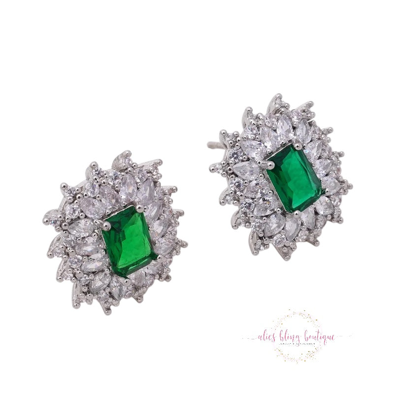 Time To Shine - Green Earrings - Alies Bling Bar