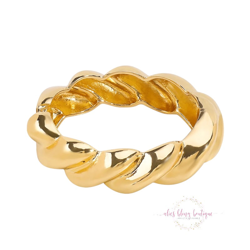 Urban Edge - Gold Bangle - Alies Bling Bar