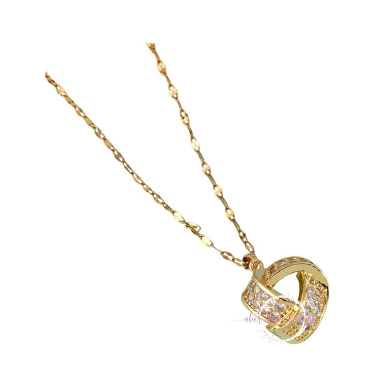 Quantum Twist - Gold Necklace - Alies Bling Bar