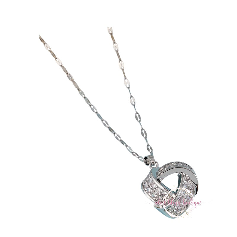 Quantum Twist - Silver Necklace - Alies Bling Bar