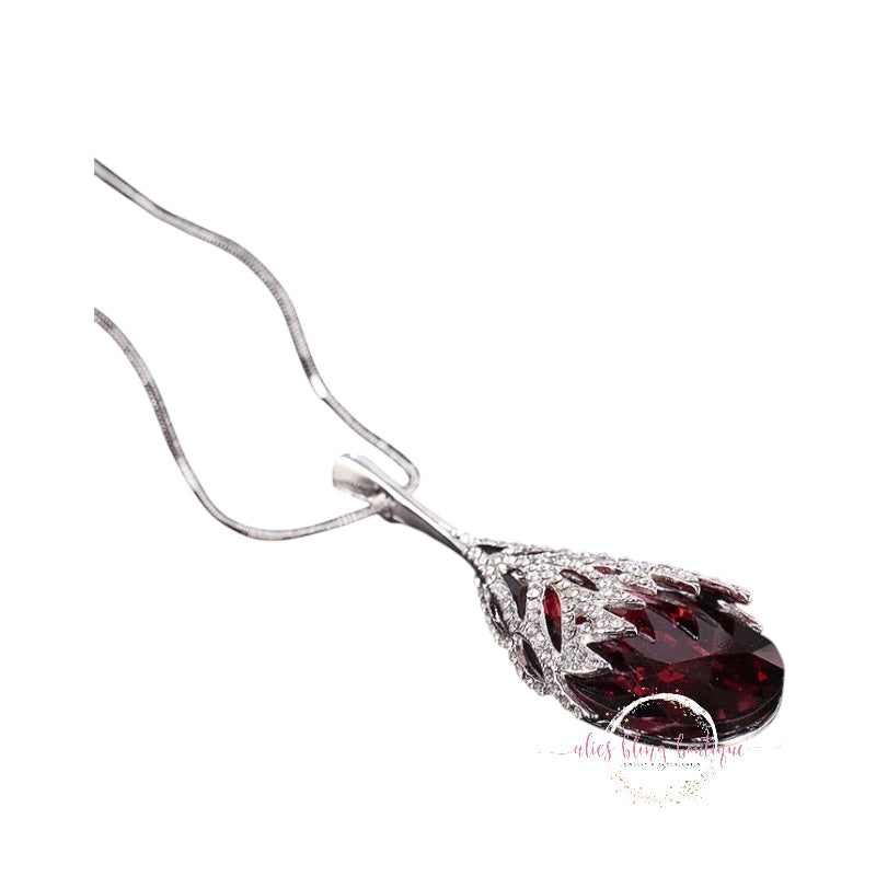 Spellbound Sparkle - Red Necklace - Alies Bling Bar