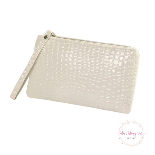 Summer Luxe Crocodile Beige Clutch Bag - WOW WED - Alies Bling Bar