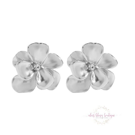 Floral Groove - Silver Earrings - Alies Bling Bar