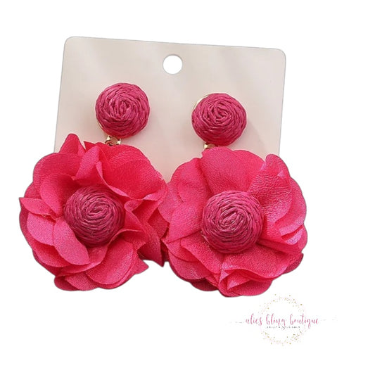 Boho Blossom - Rose Red Earrings - Alies Bling Bar