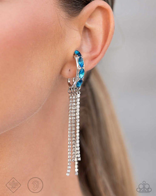 Feminine Fascination - Blue Earrings - Paparazzi Accessories - July 2024 Fashion Fix - Alies Bling Bar