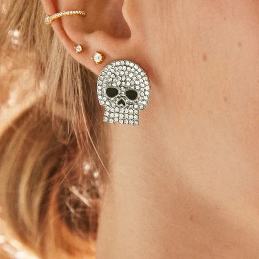 Creepy Chic Skull Earrings - Alies Bling Bar