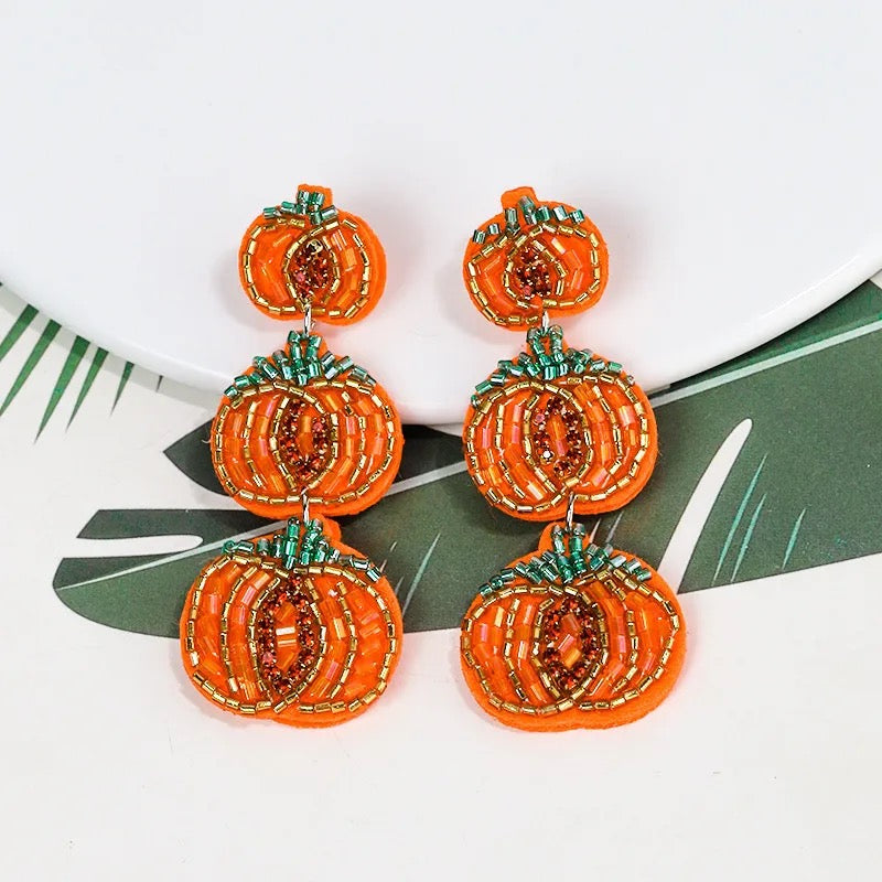 Pumpkin Parade Earrings - Alies Bling Bar