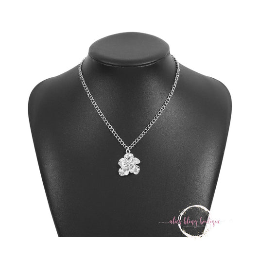 Flower Power - Silver Necklace - Alies Bling Bar