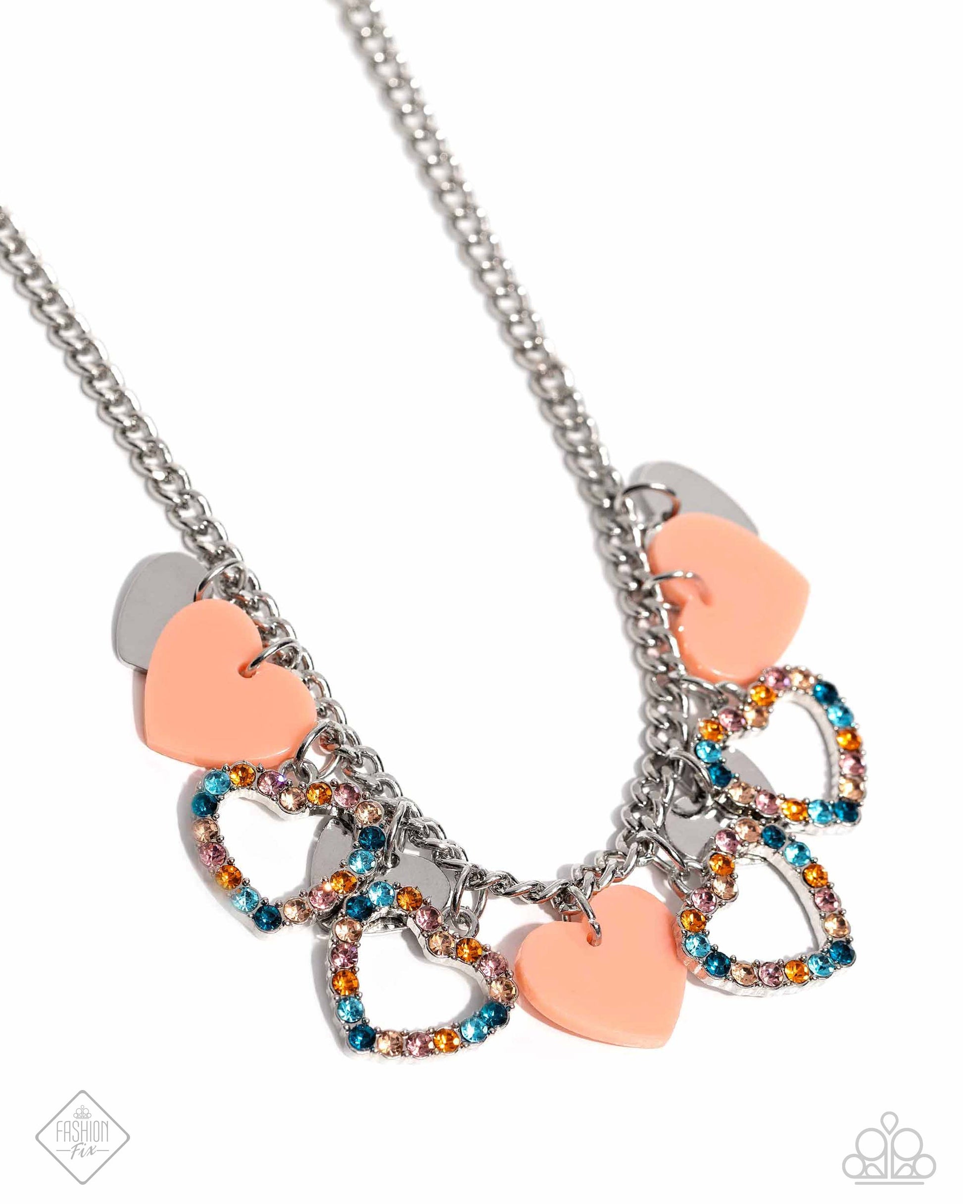 Look the HEART - Orange Necklace - Paparazzi Accessories - July 2024 Fashion Fix - Alies Bling Bar