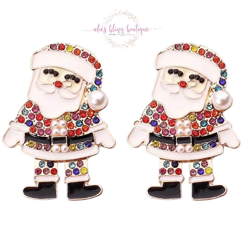 Santa Shimmer - Multi Post Earrings - Alies Bling Bar