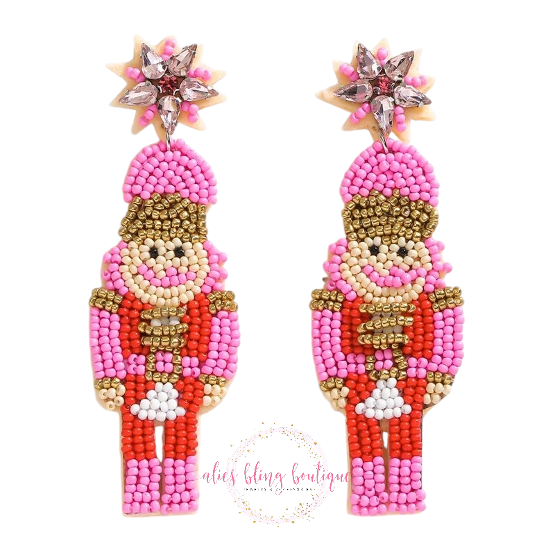 Tiny Tactics - Pink Earrings - Alies Bling Bar