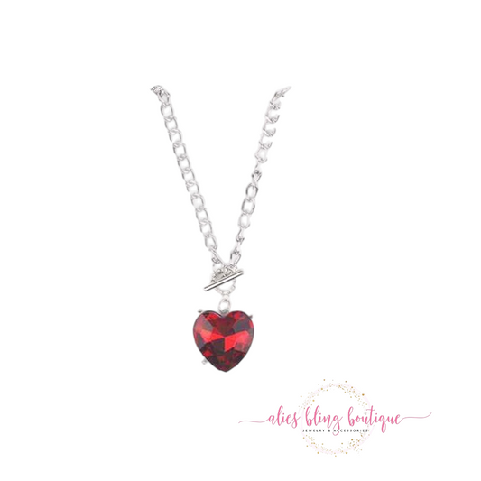 Don't Break My Heart Necklace In Silver - Alies Bling Bar