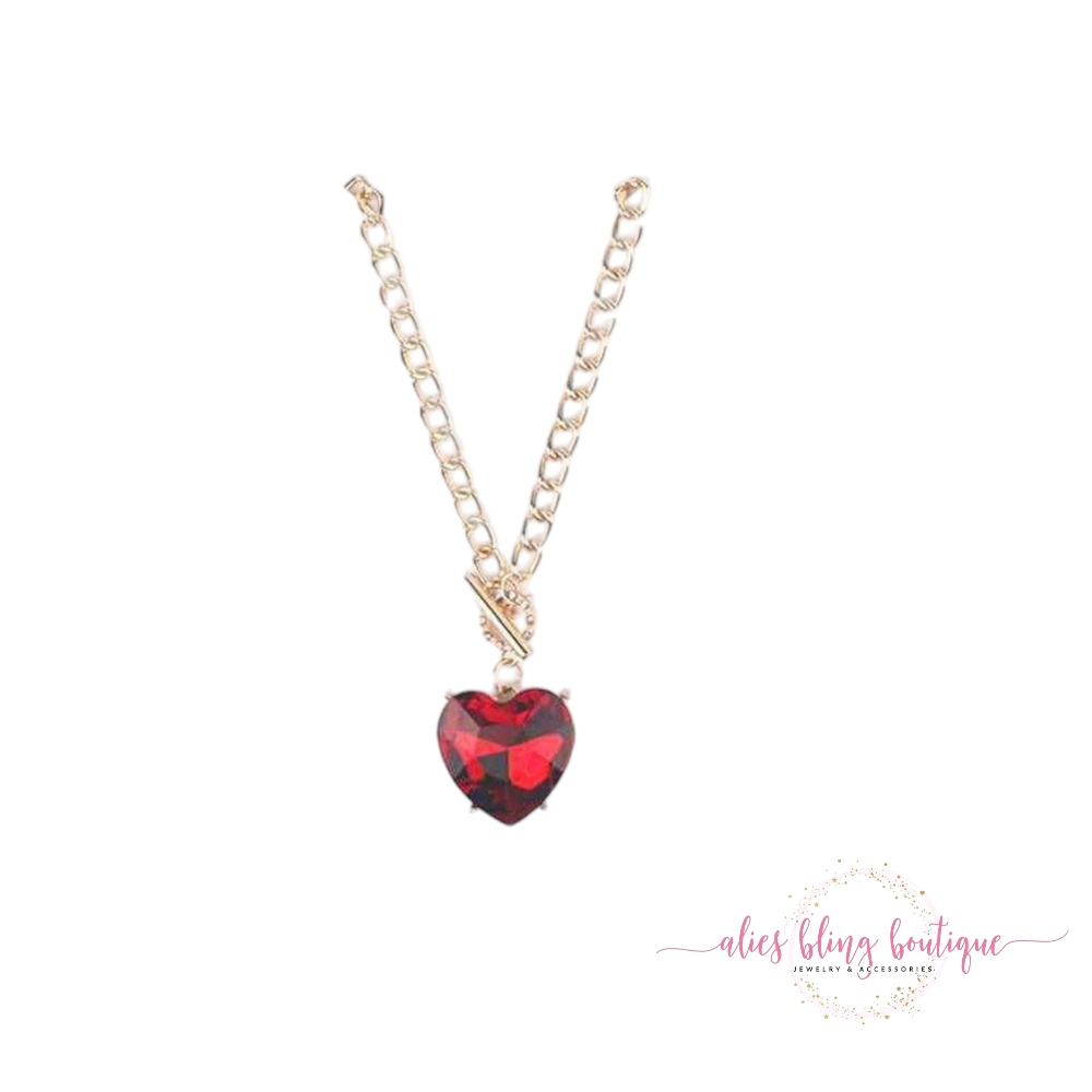 Don't Break My Heart Necklace In Gold - Alies Bling Bar