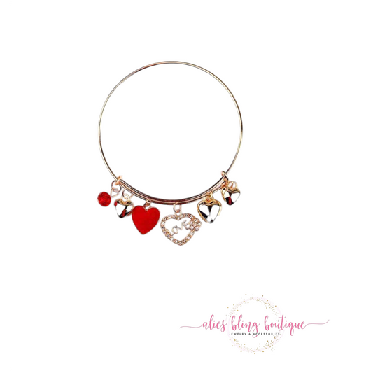 Pure LOVE Bangle In Gold - Alies Bling Bar