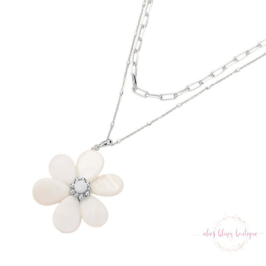 Floral Essence - Silver Necklace - Alies Bling Bar