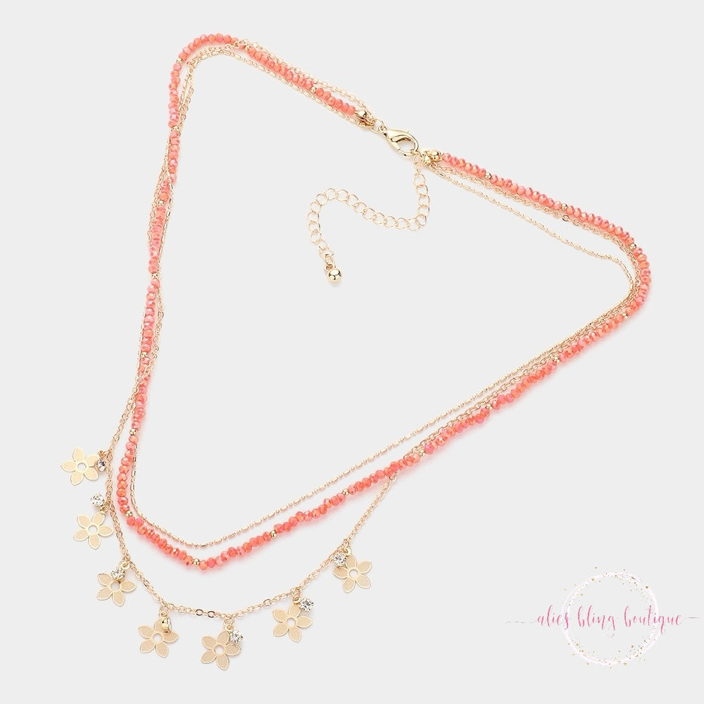 Bloom & Shine - Coral Necklace - Alies Bling Bar