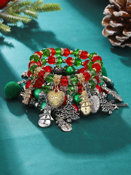 Festive Flair Bracelet Set - Alies Bling Bar