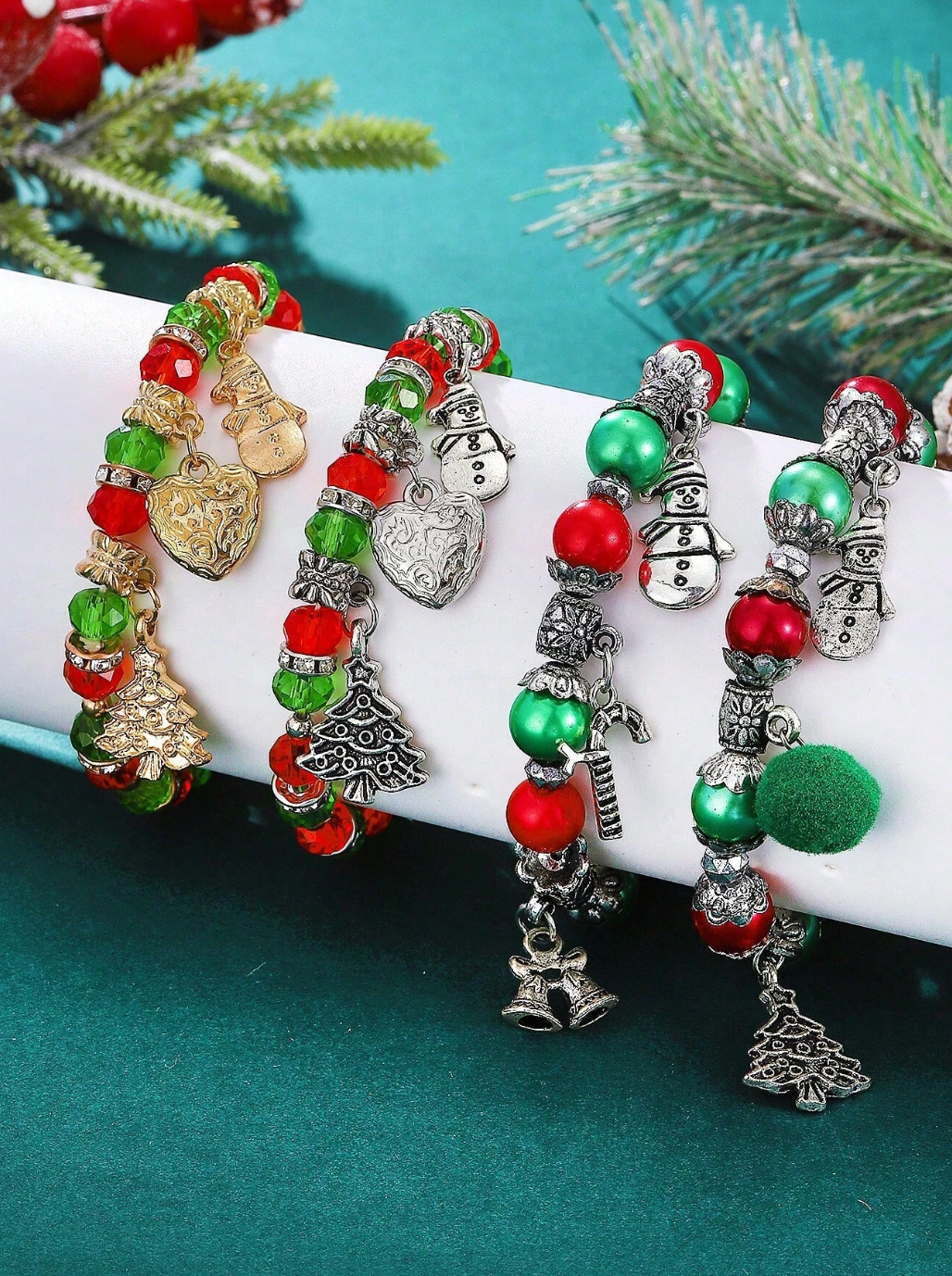 Festive Flair Bracelet Set - Alies Bling Bar