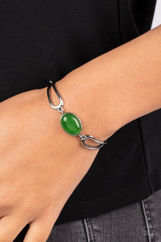 A Quarter Past ZEN - Green Bracelet - Paparazzi Accessories - Alies Bling Bar