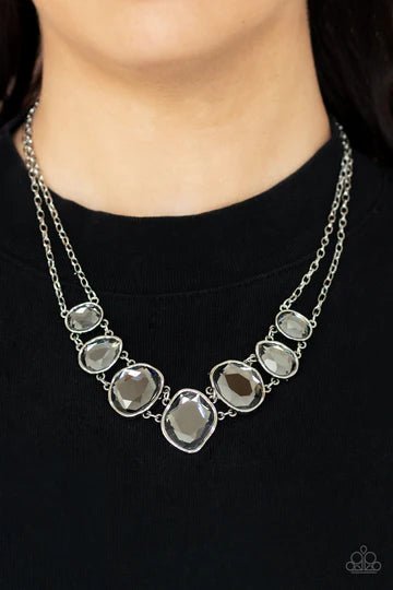 Absolute Admiration - Silver - Necklace - Paparazzi Accessories - Alies Bling Bar