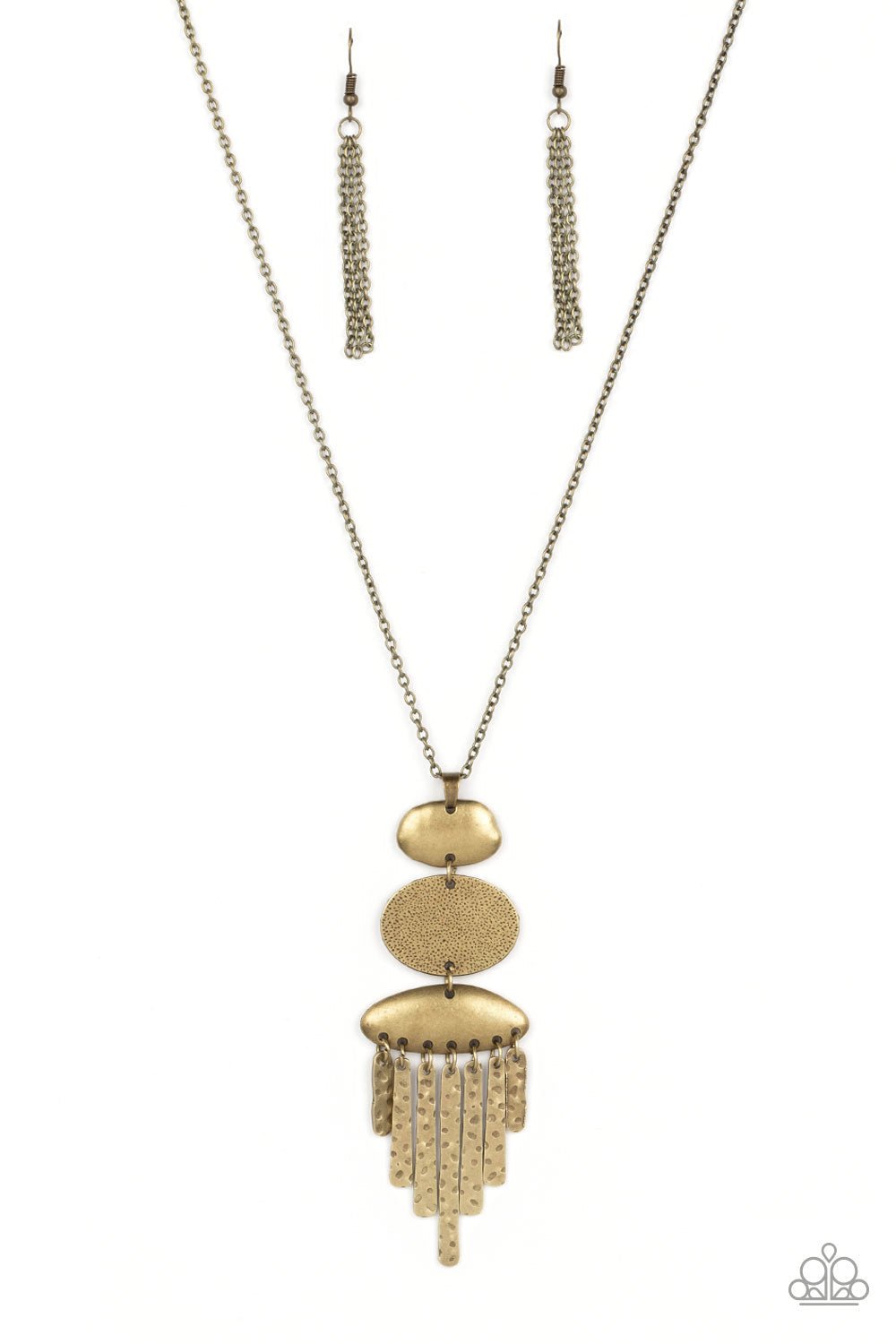 After the ARTIFACT - Brass Necklace - Paparazzi Accessories - Alies Bling Bar