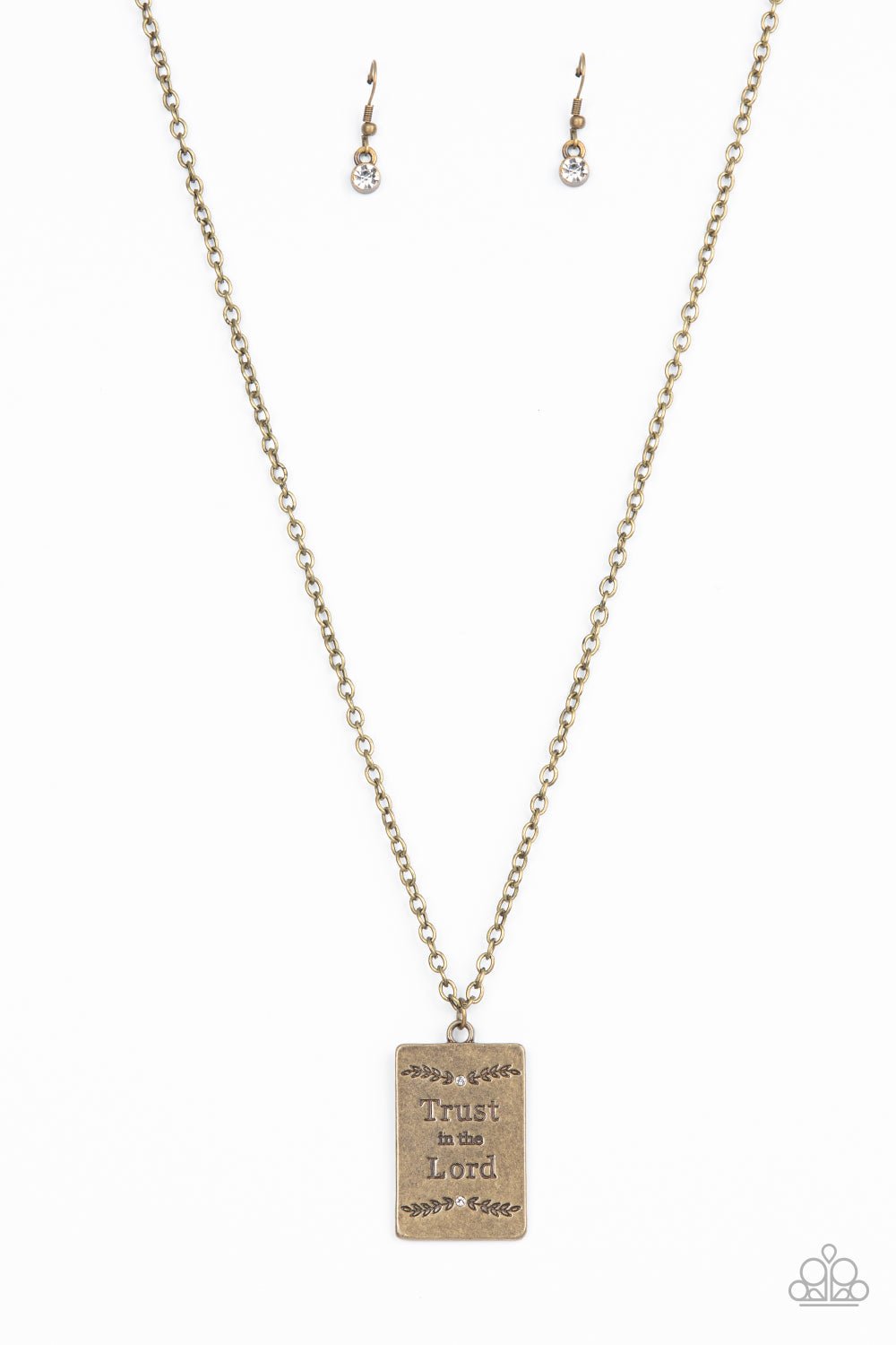 All About Trust - Brass Necklace - Paparazzi Accessories - Alies Bling Bar