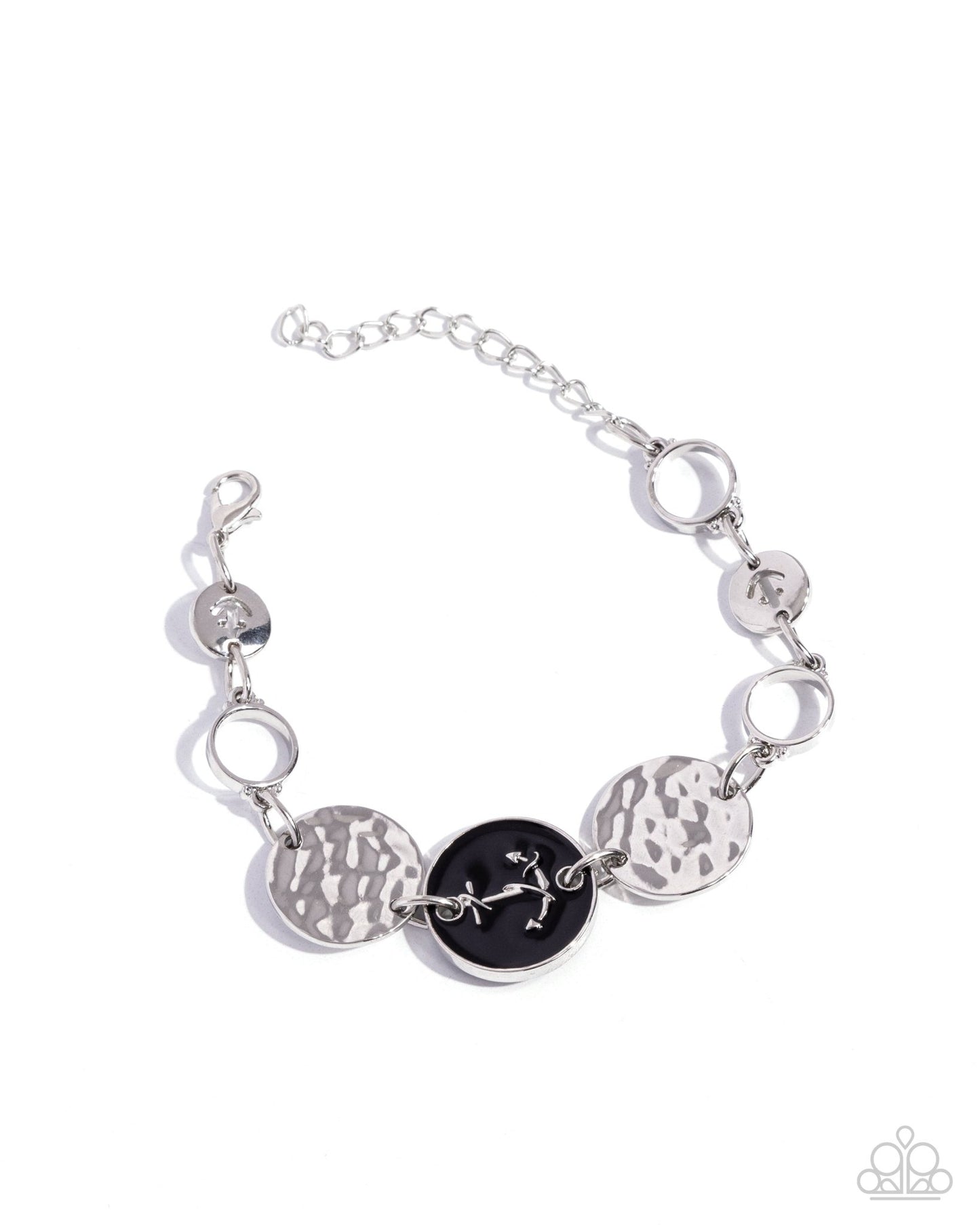 Anchor Alignment - Black Bracelet - Paparazzi Accessories - Alies Bling Bar