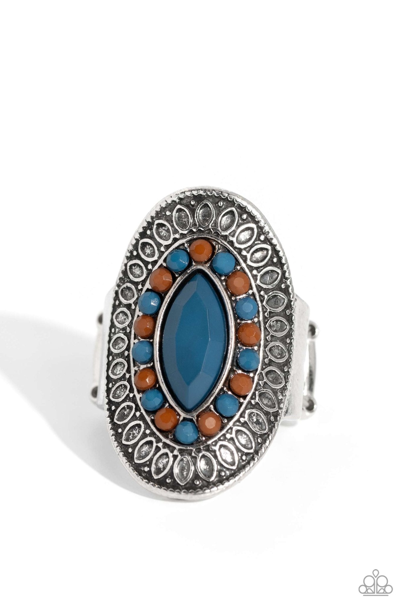 ARTISAN Expression - Blue Ring - Paparazzi Accessories - Alies Bling Bar