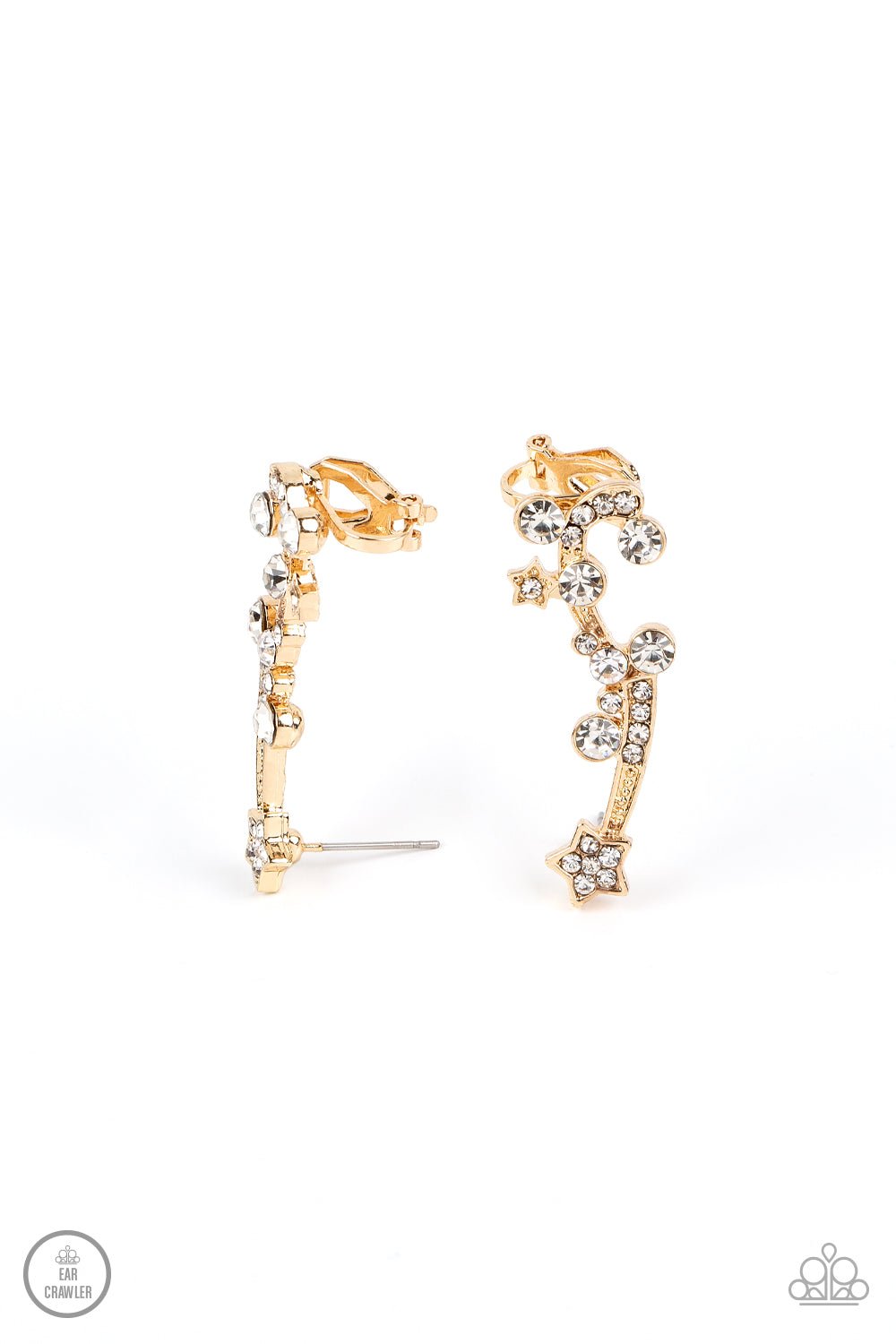 Astral Anthem - Gold Earrings - Paparazzi Accessories - Alies Bling Bar