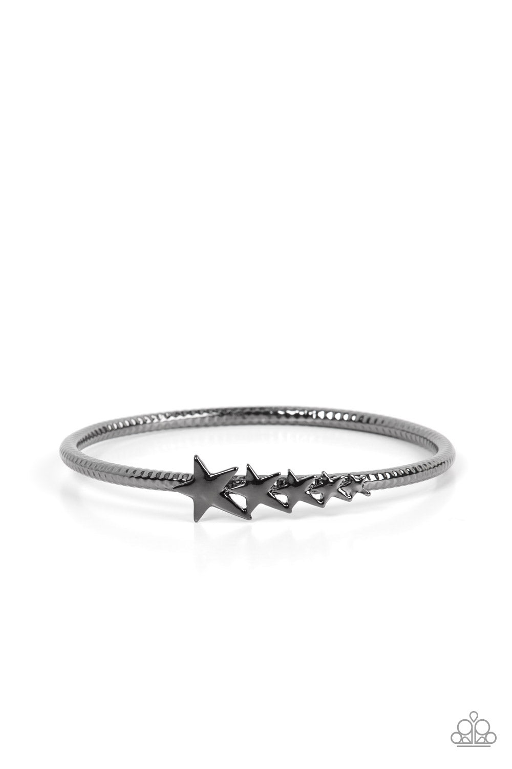 Astrological A-Lister -  Black Gunmetal Bangle Bracelet - Alies Bling Bar