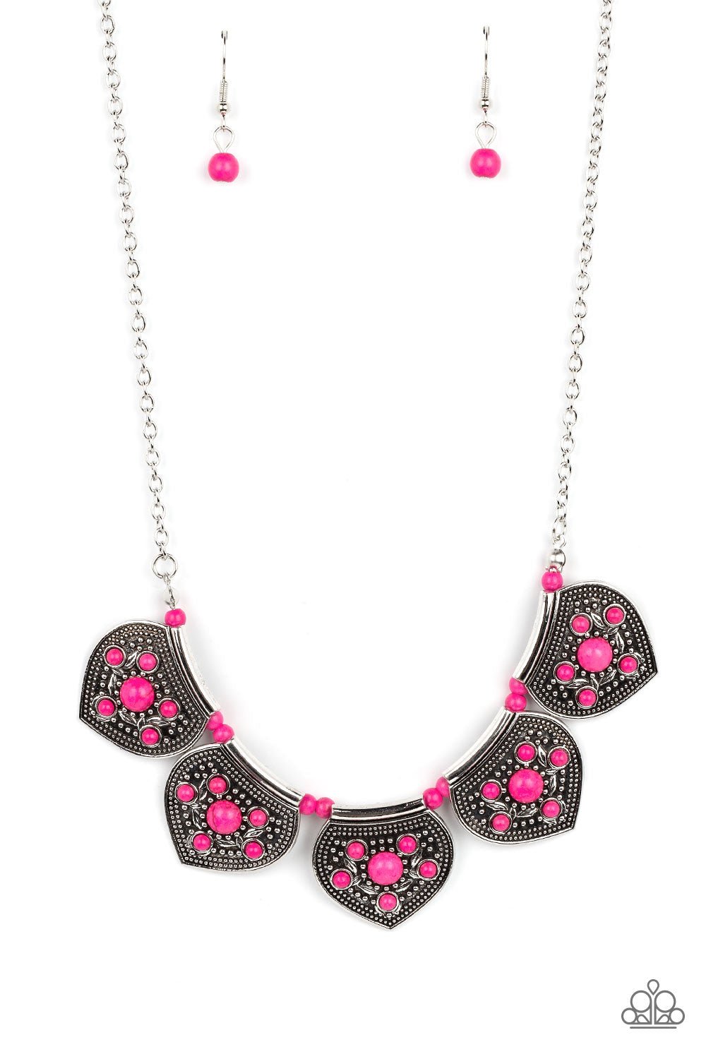 Badlands Basin - Pink Necklace - Paparazzi Accessories - Alies Bling Bar