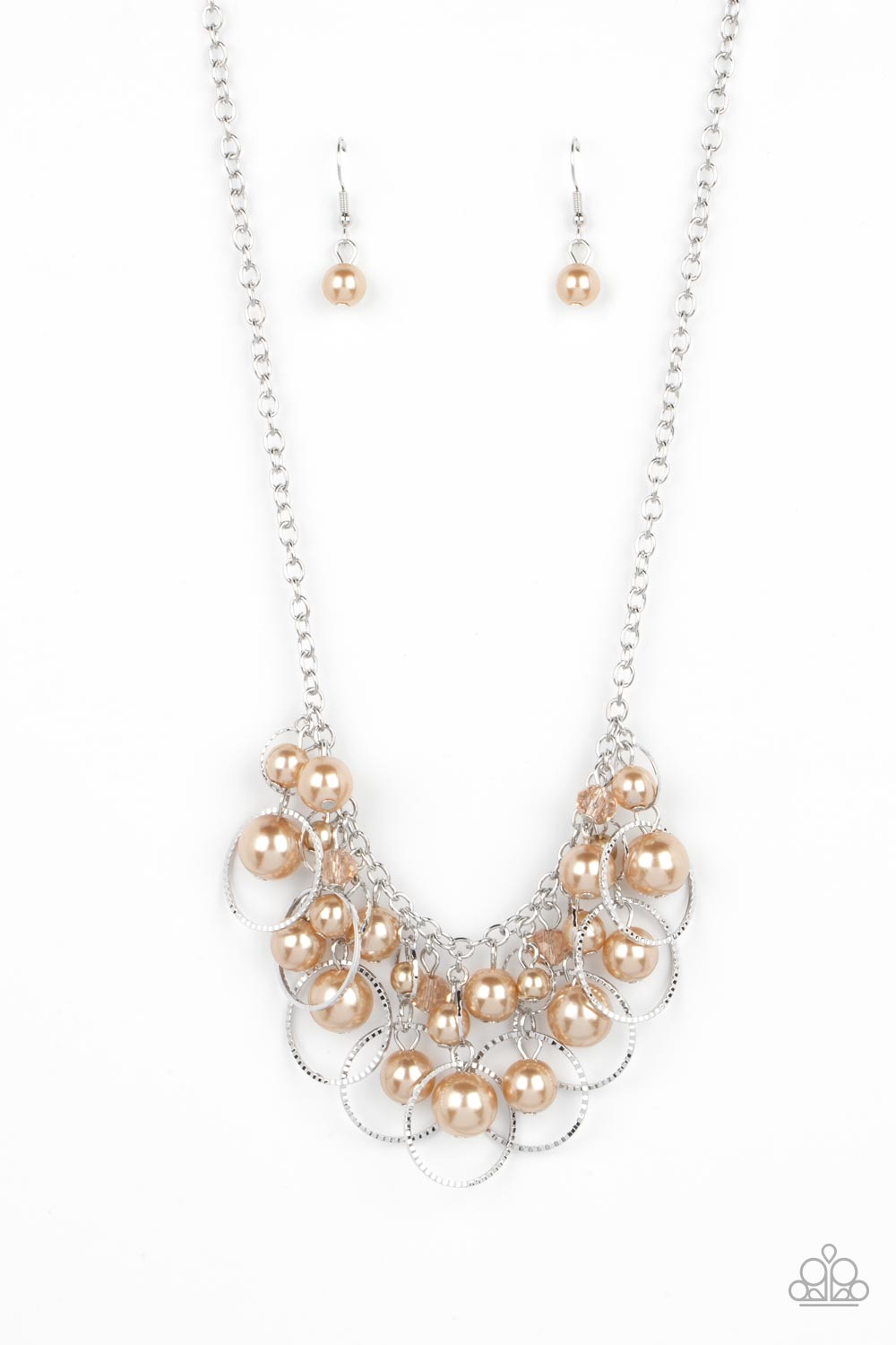 Ballroom Bliss - Brown Necklace - Paparazzi Accessories - Alies Bling Bar