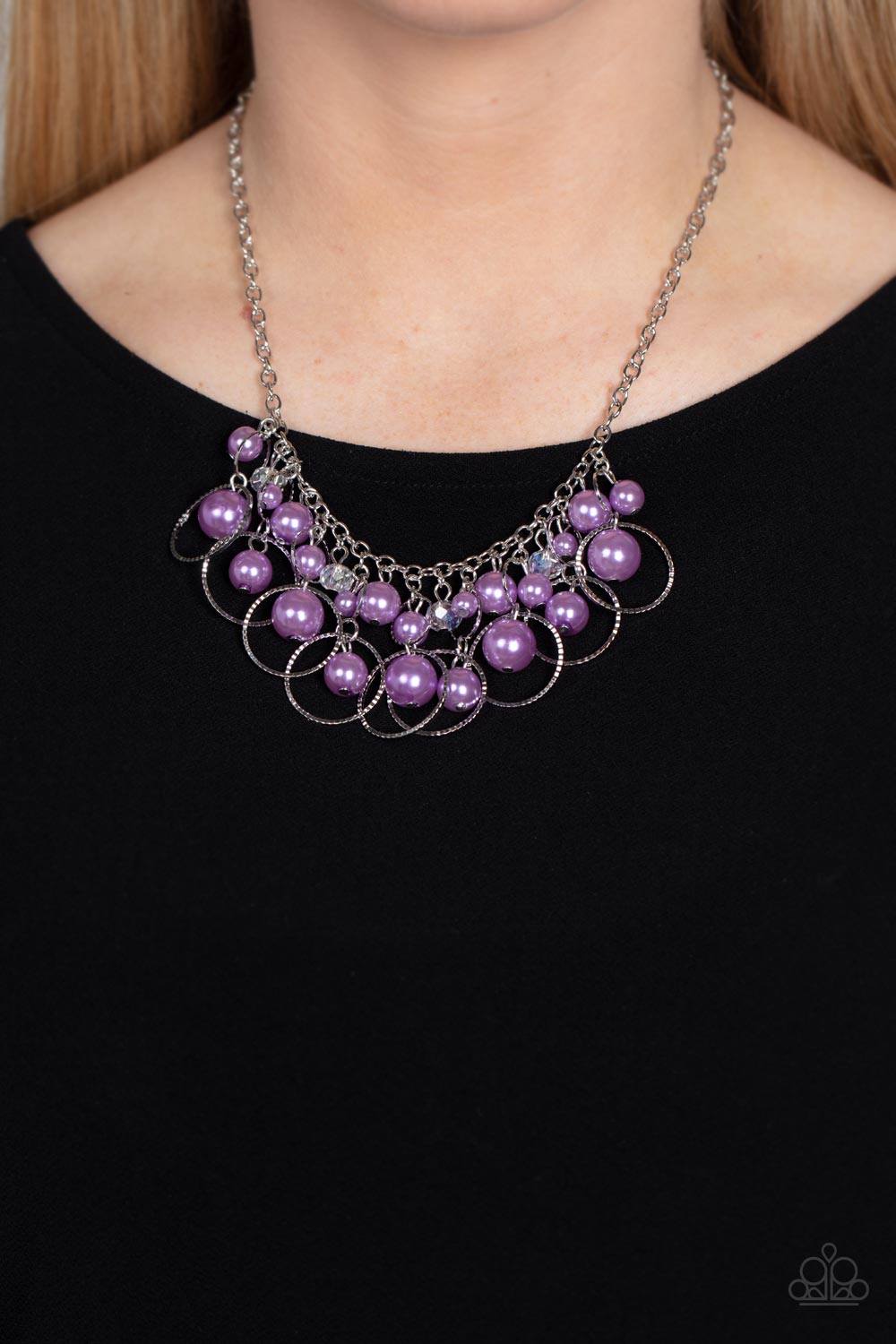 Ballroom Bliss - Purple Necklace - Paparazzi Accessories - Alies Bling Bar