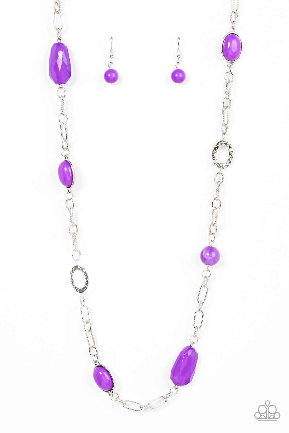 Barcelona Bash - Purple Necklace - Paparazzi Accessories - Alies Bling Bar